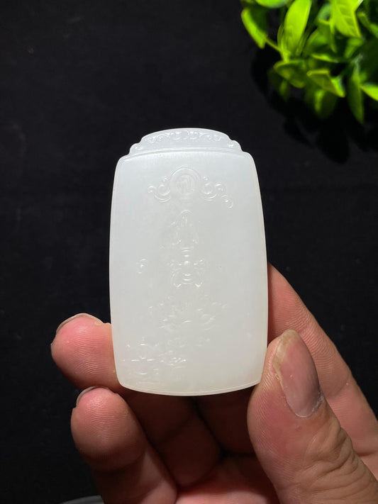 和田羊脂白玉观音（63.0g）