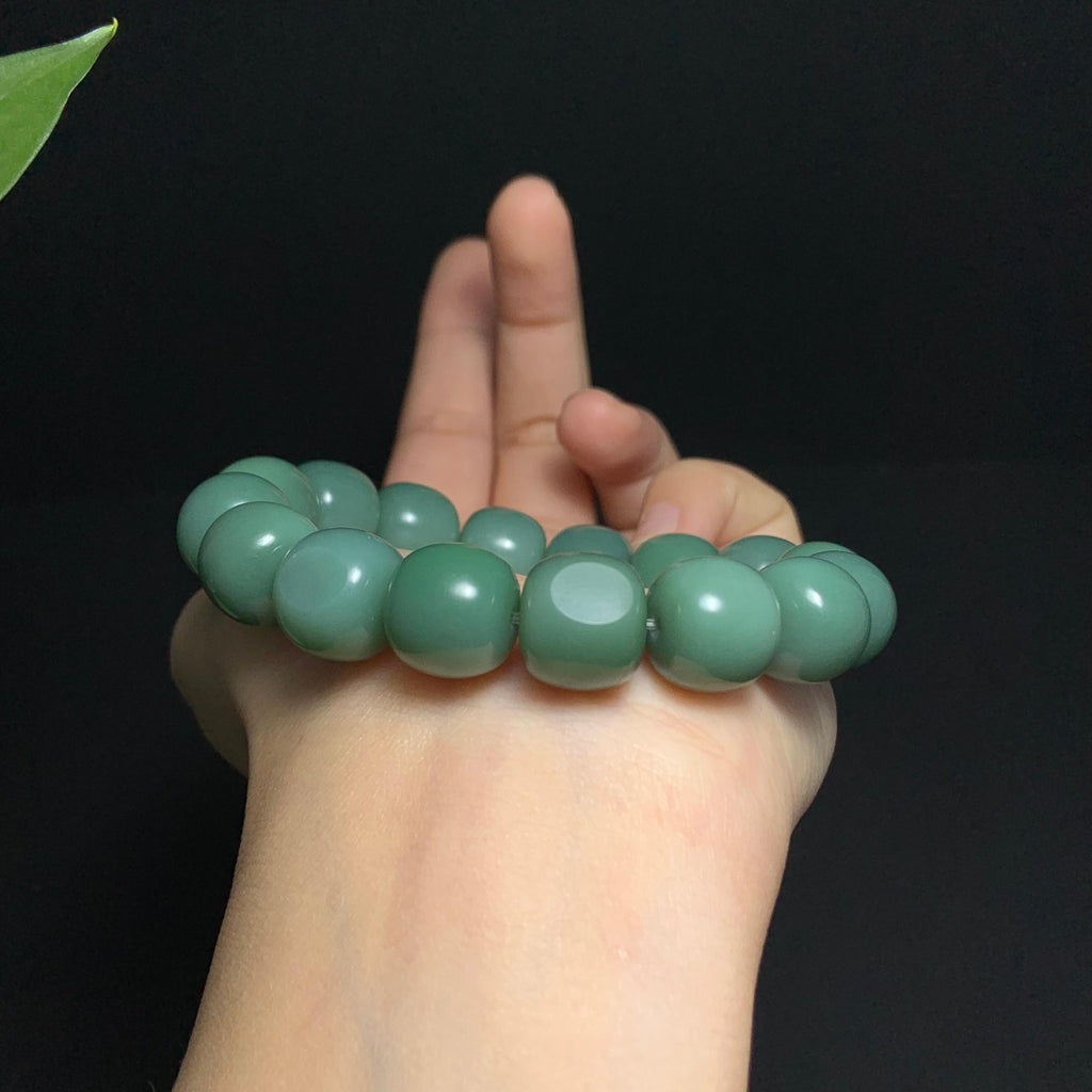 收藏级和田籽料沙枣老型珠手串（60.0g）