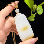 糖羊脂白玉平安无事牌挂件（44.9g）