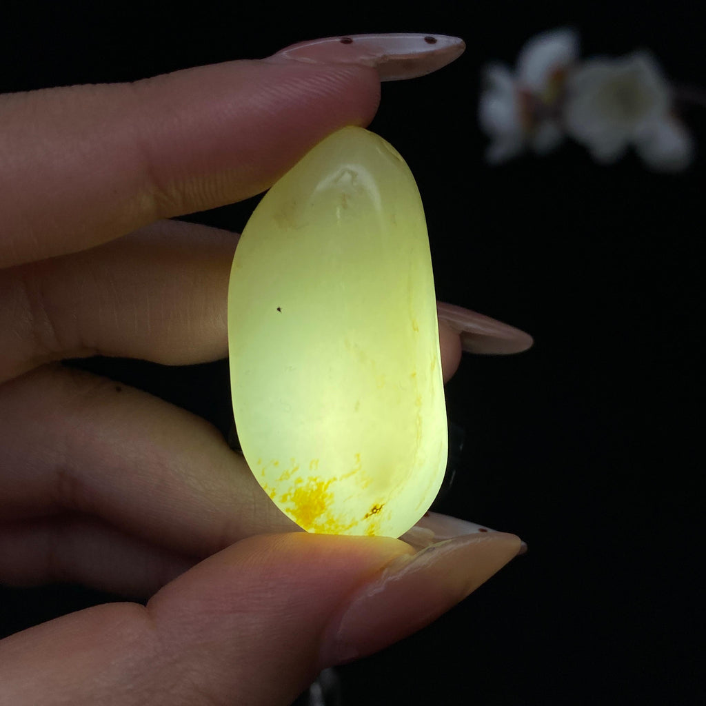 和田玉白玉带洒金皮籽料挂件（15g）