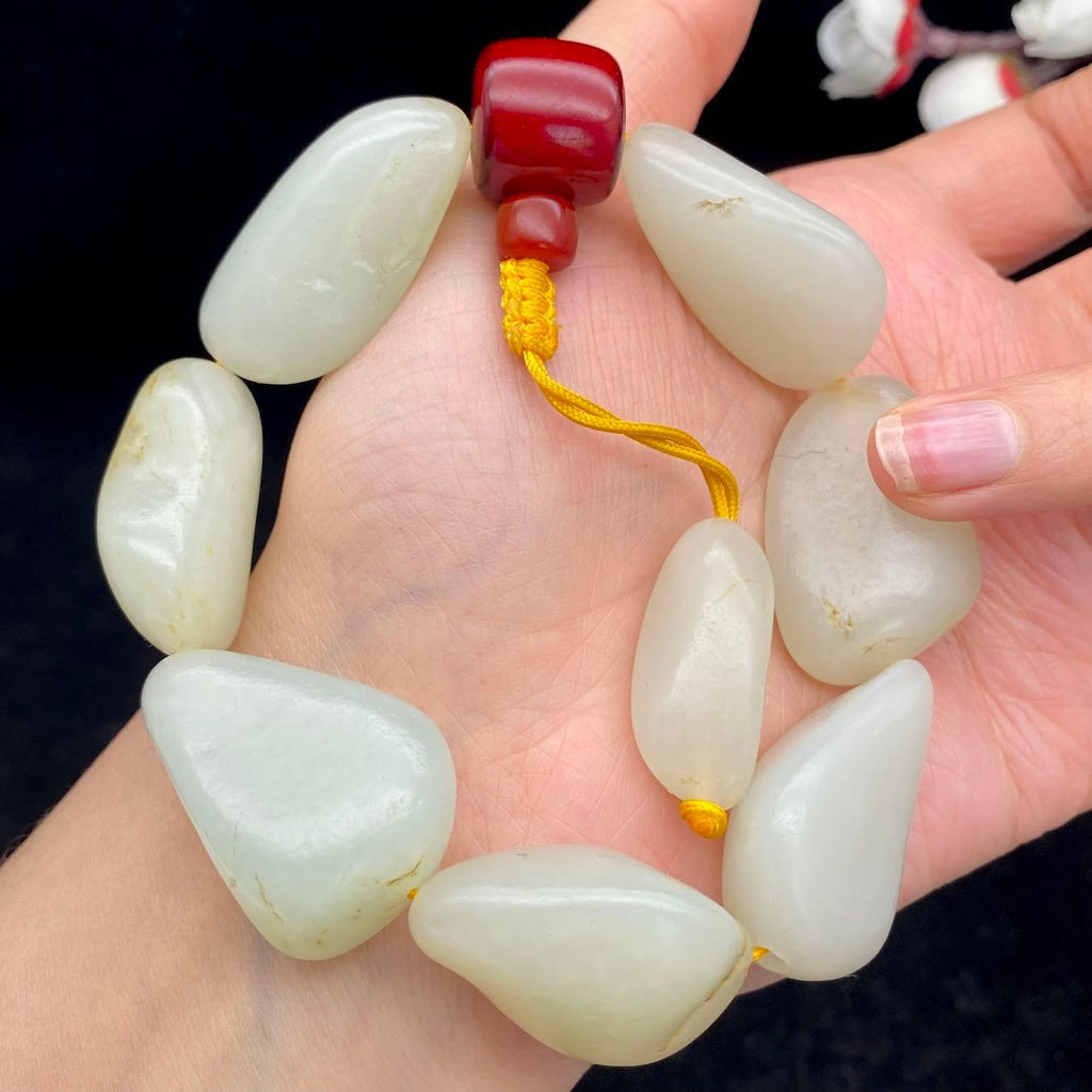 和田玉白玉【精品手串】（103.2g）