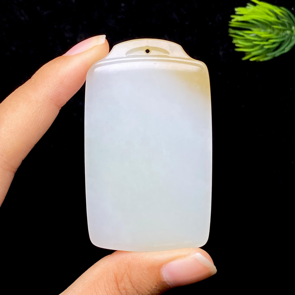 和田玉糖白无事牌（46.6g）