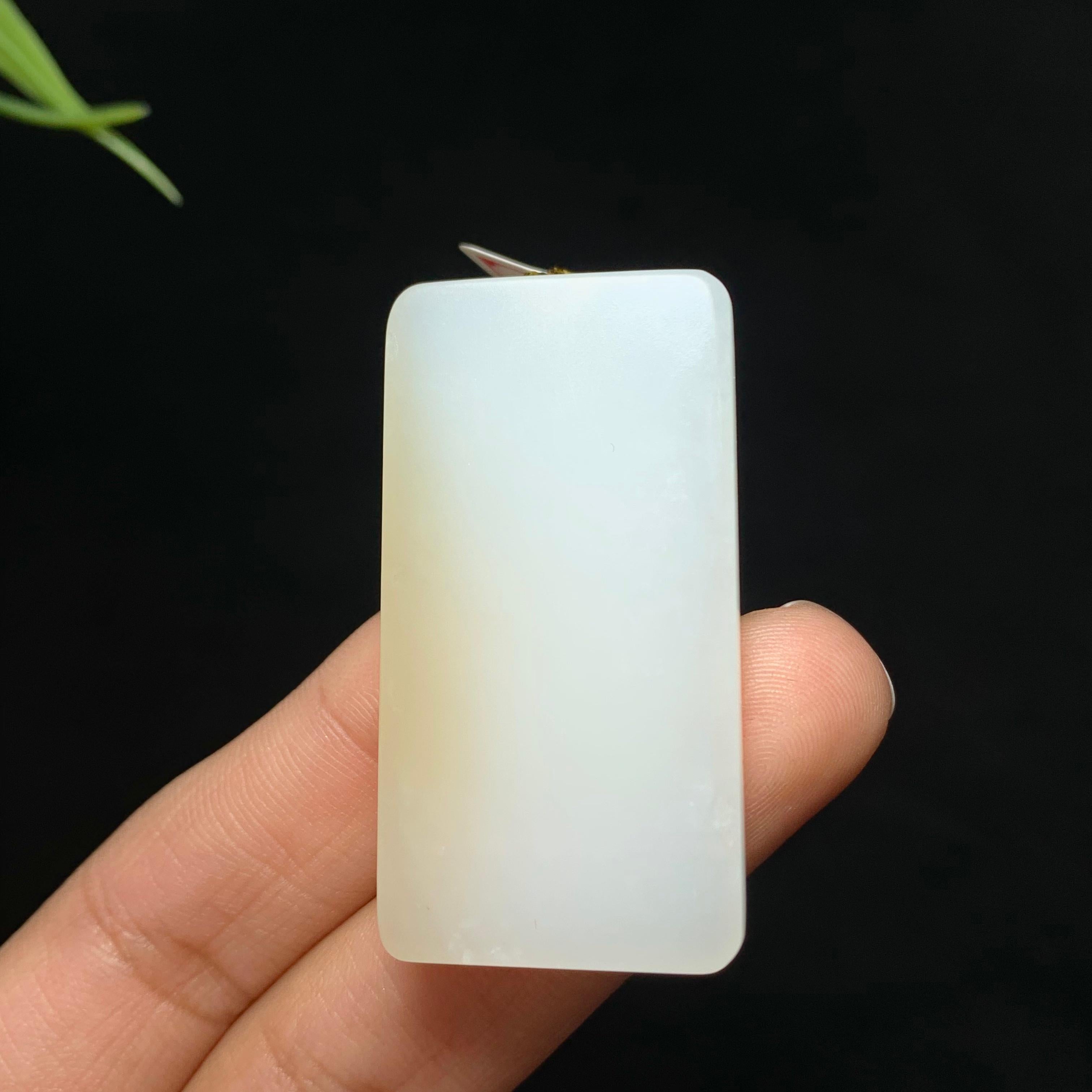 高品质和田糖白玉下山虎挂件（18.0g）