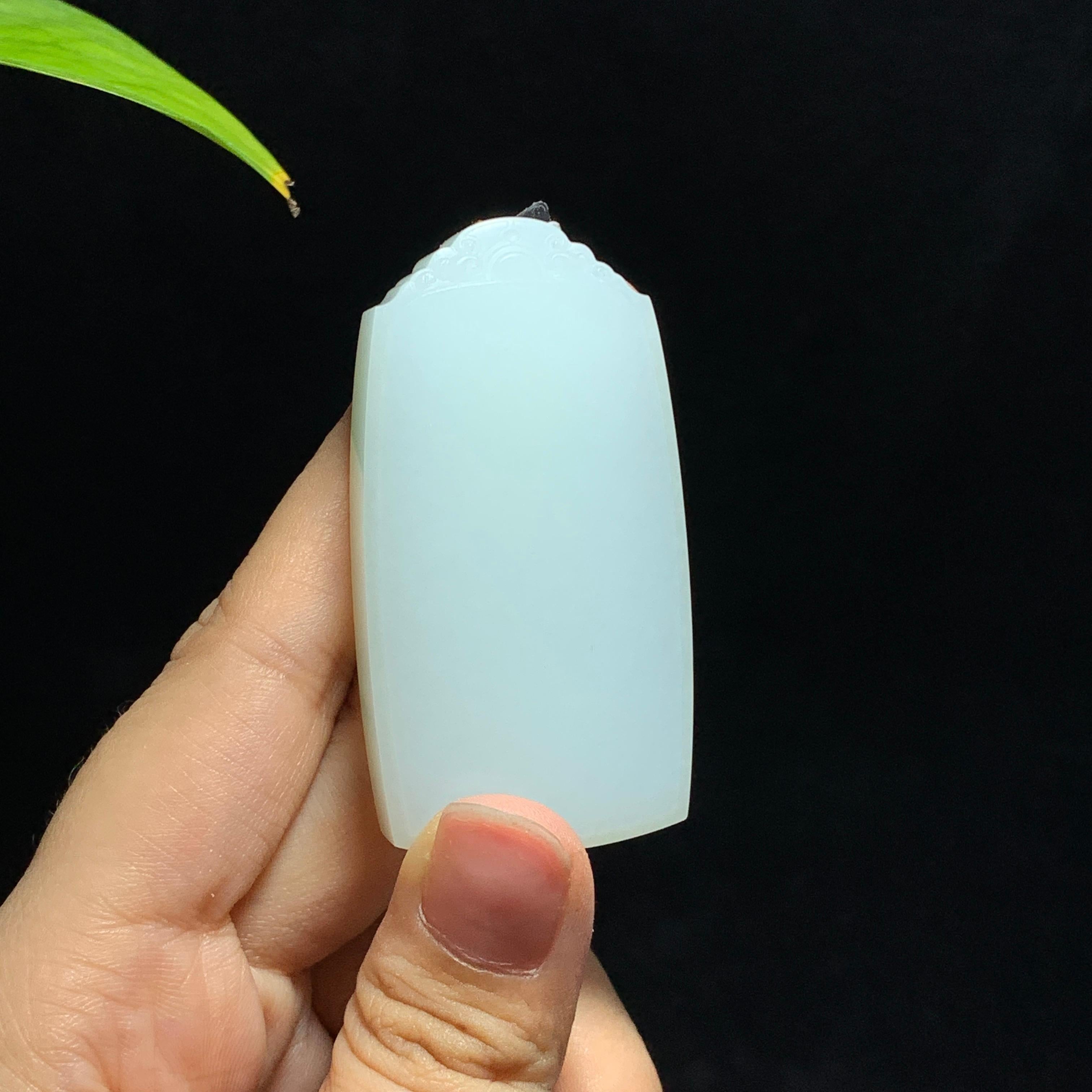 和田山料白玉无事牌挂件（55.4g）