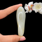 和田玉黄皮青花底籽料手把件（99g）