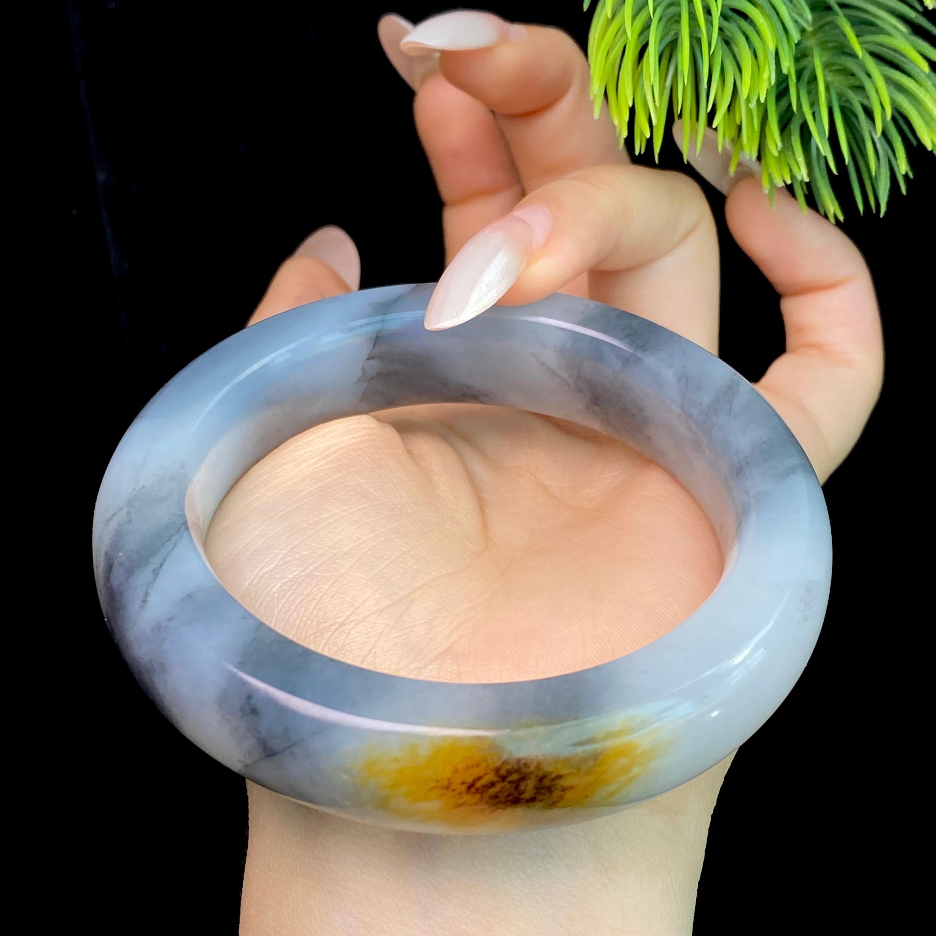 和田玉籽料青花手镯（90.6g）