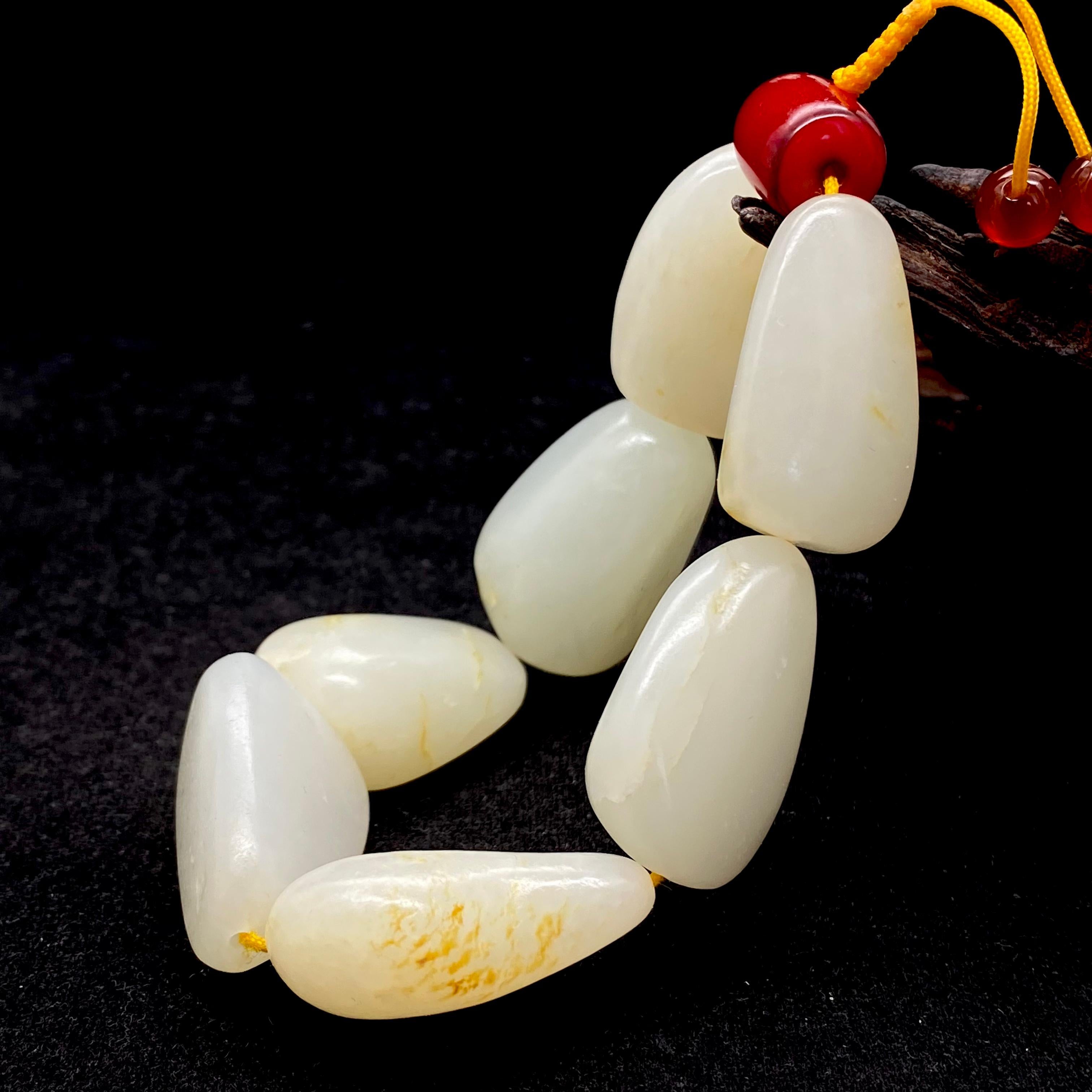 和田玉洒金皮【精品手串】（119.3g）