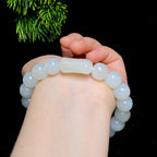 和田玉籽料老型珠手串（46.4g）