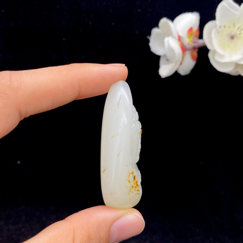 和田玉籽料【观音头】挂件（33.6g）