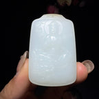 和田玉白玉挂件文殊菩萨（50.2g）