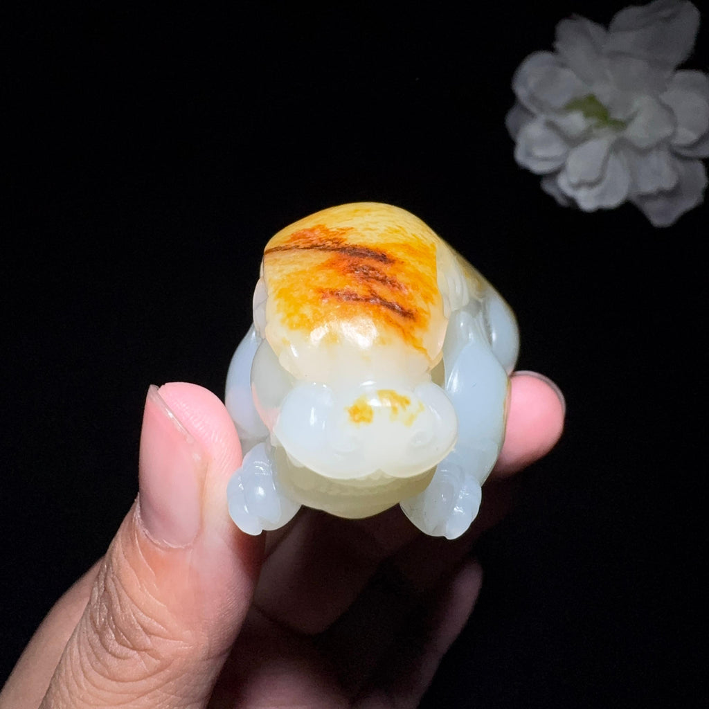 和田玉籽料貔貅手把件（83.2g）