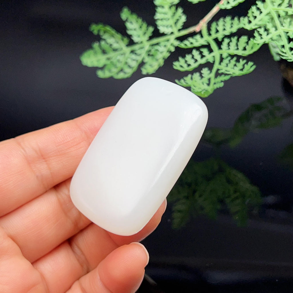 和田玉羊脂白玉莲花无事牌（31.5g）