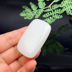 和田玉羊脂白玉莲花无事牌（31.5g）