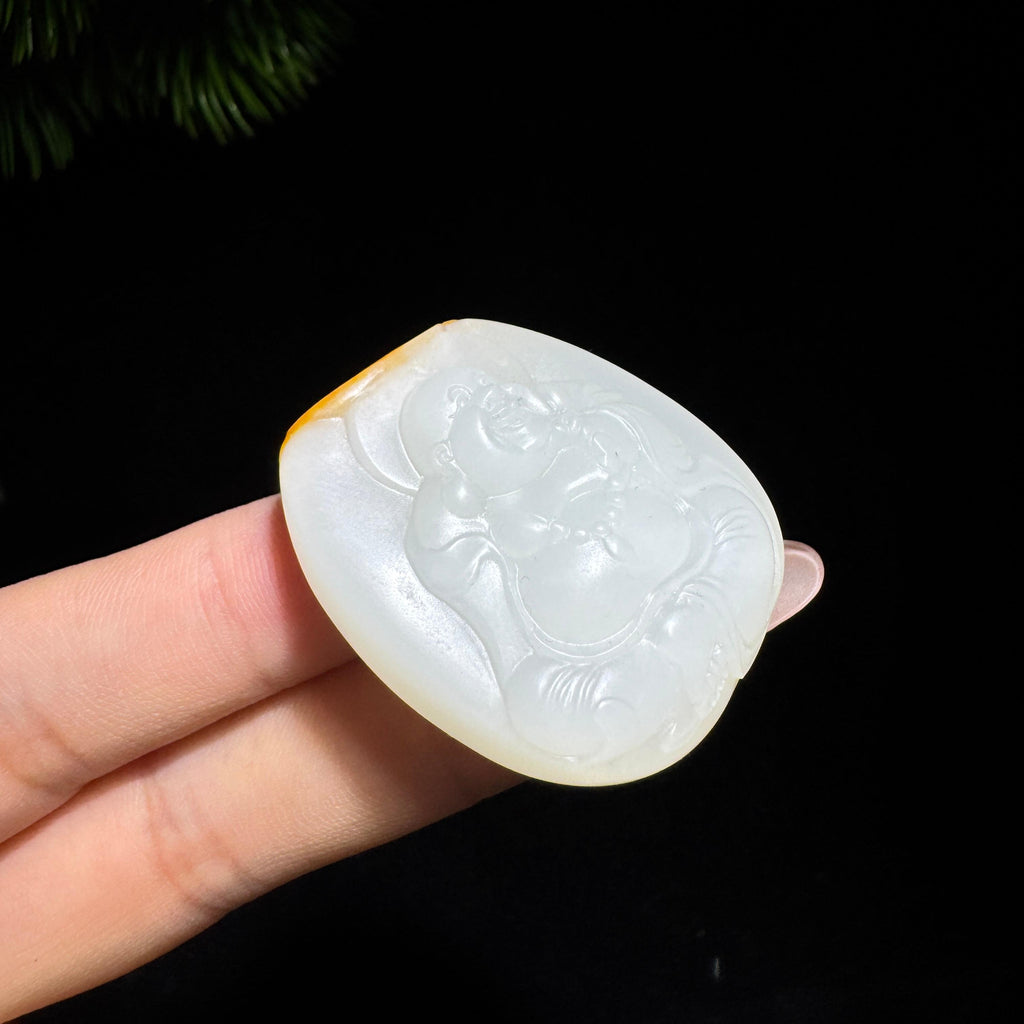 和田玉籽料白玉佛公（29.0g）
