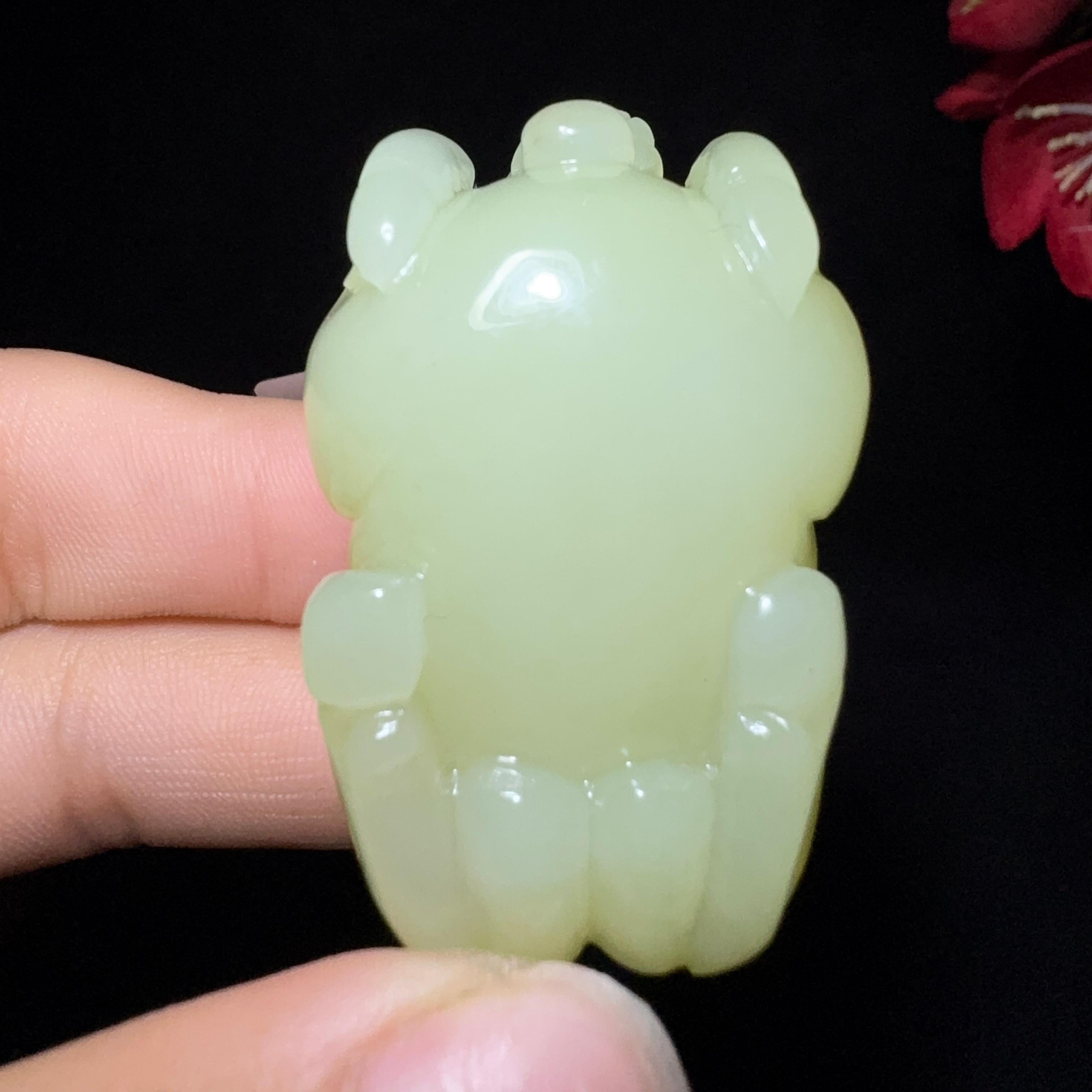 秒杀和田玉黄口马到成功挂件（69.0g）