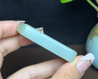 新疆和田玉且末蓝调平安无事牌（51.7g）