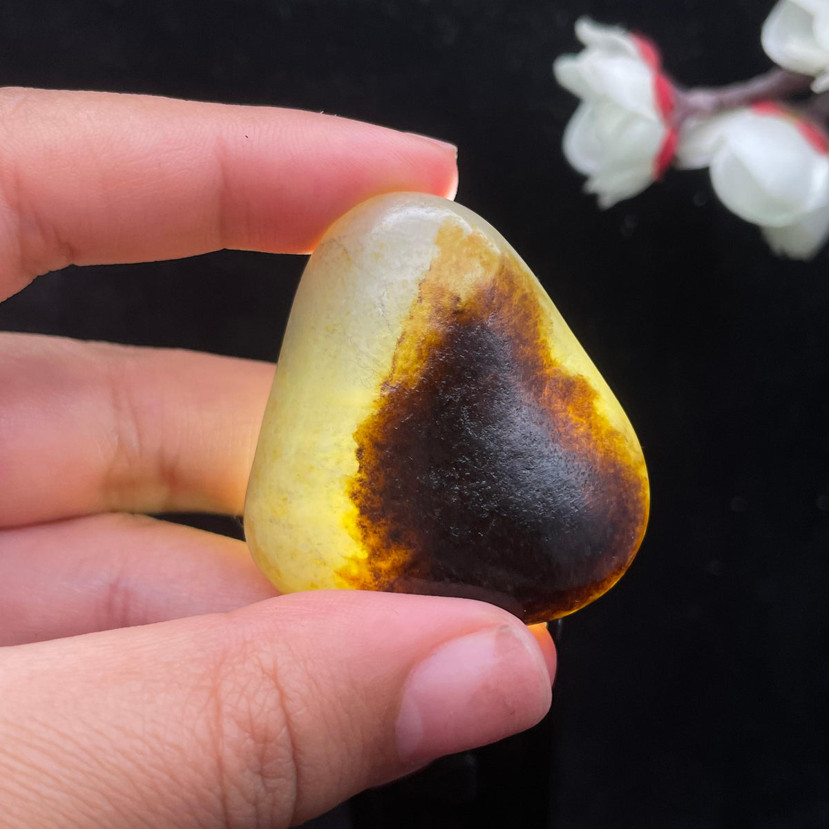 和田玉黑黄皮籽料（32g）