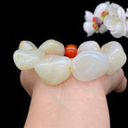 和田玉洒金皮籽料【精品手串】（106.3g）
