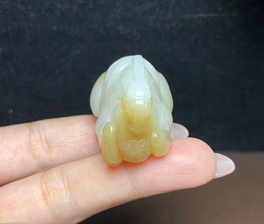 和田玉且末糖羊脂玉生肖马马到成功（49.5g）
