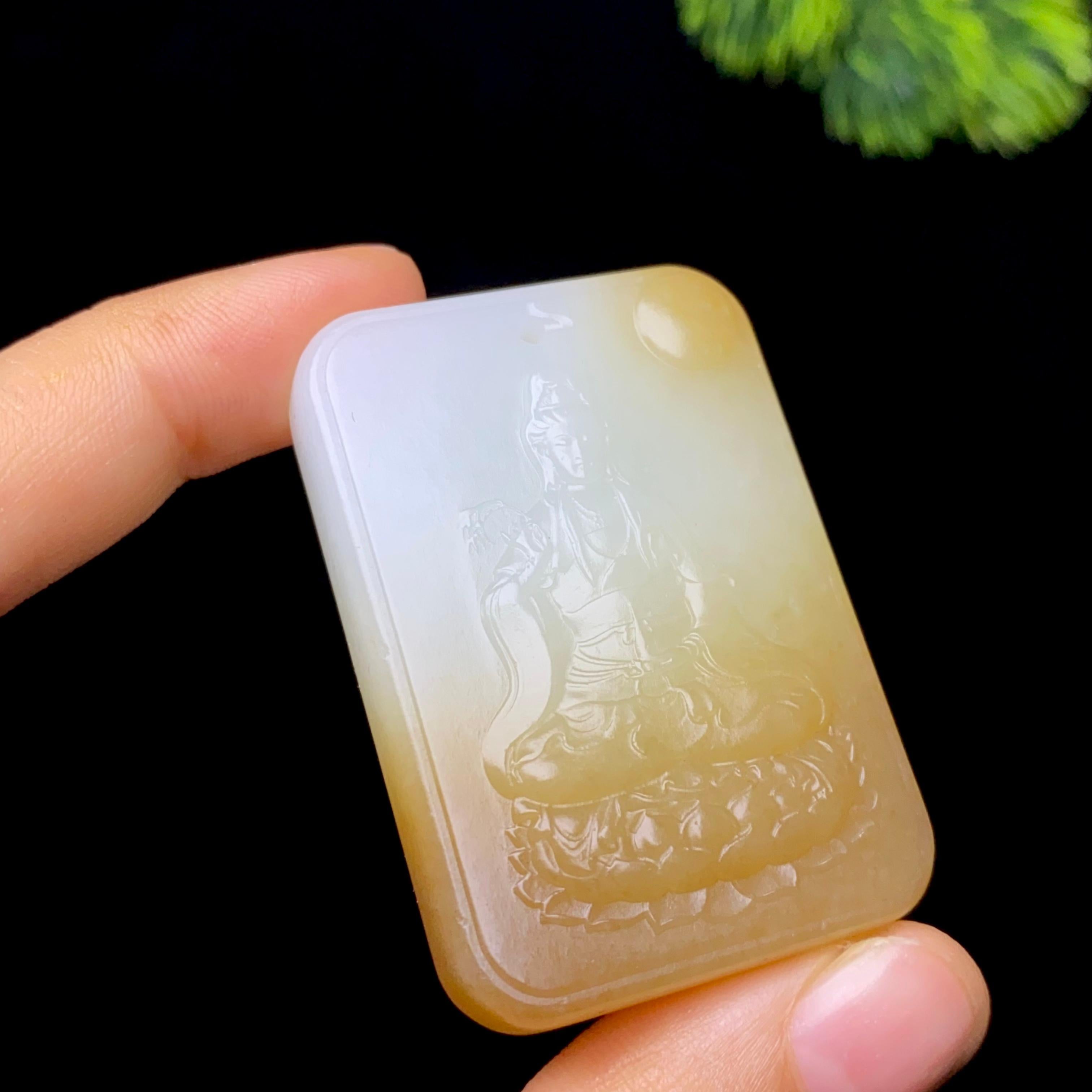 和田玉糖白观音（38.0g）