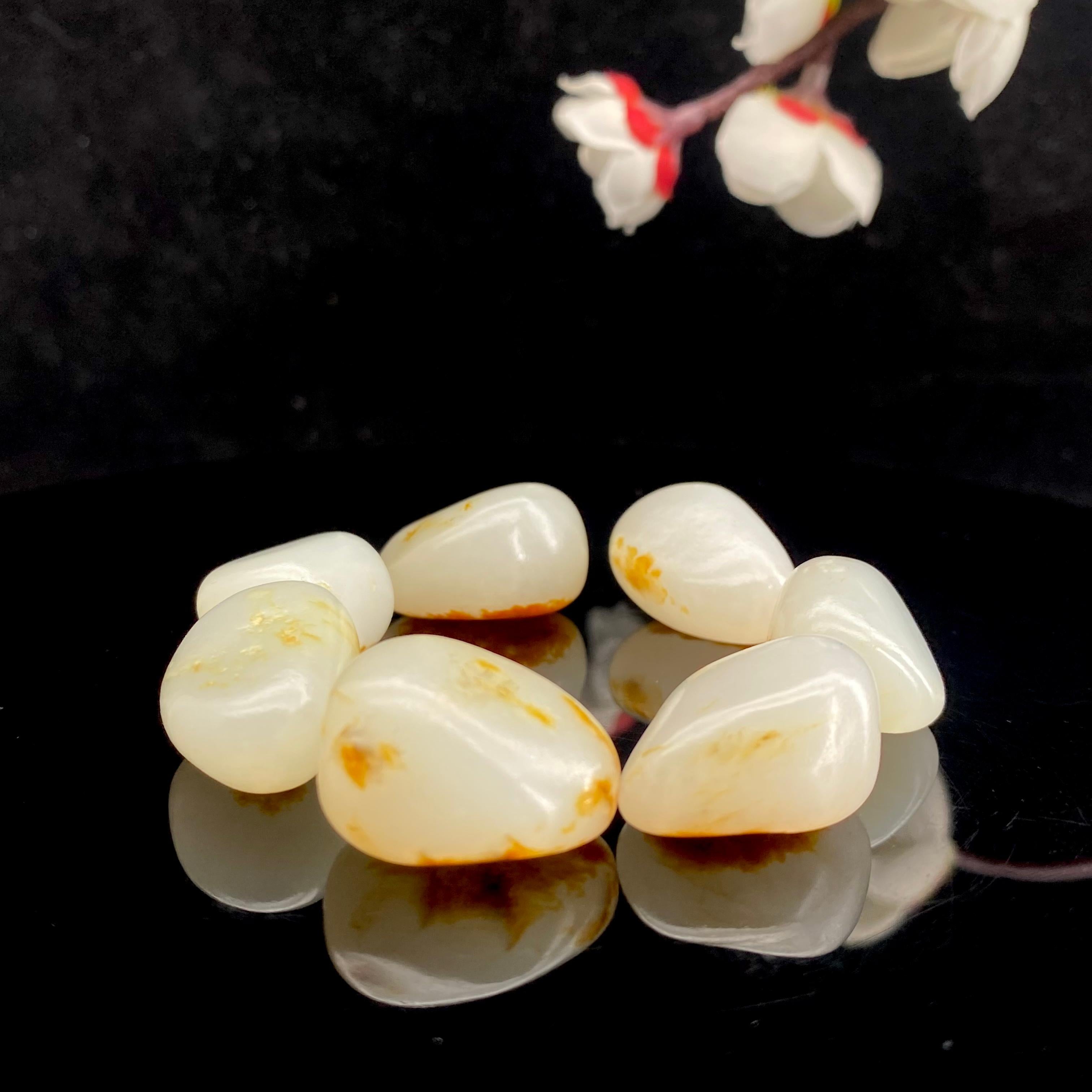 和田玉聚黄皮【精品手串籽】（56.3g）