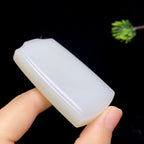 和田玉白玉无事牌（77.1g）