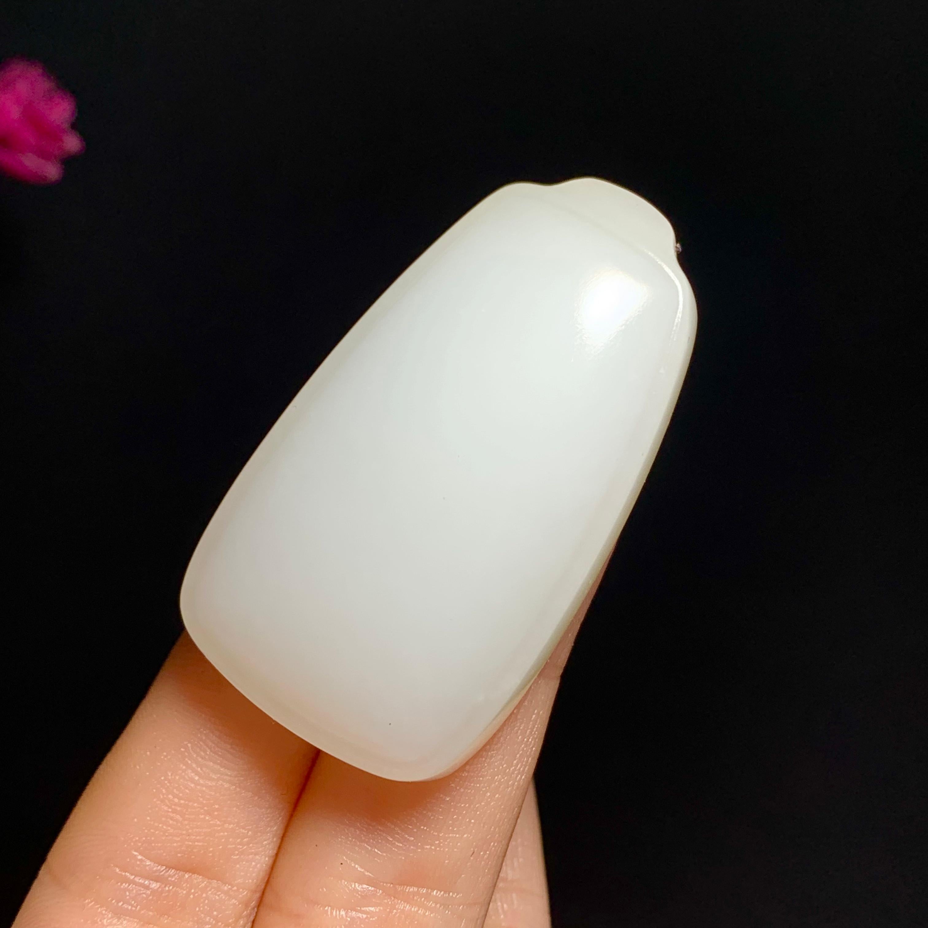 和田羊脂白玉平安牌（37.0g）