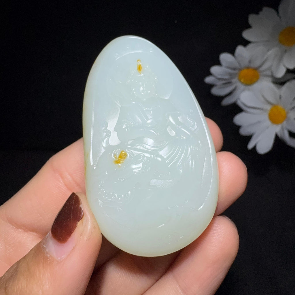 和田玉籽料文殊菩萨（70.0g）