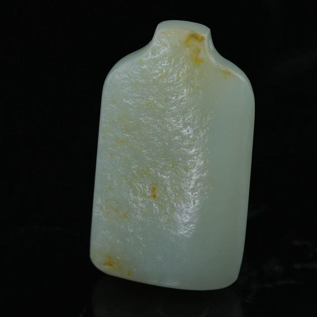 和田玉洒金皮无事牌（35.9g）