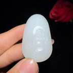 和田玉白玉挂件佛公（27.9g）