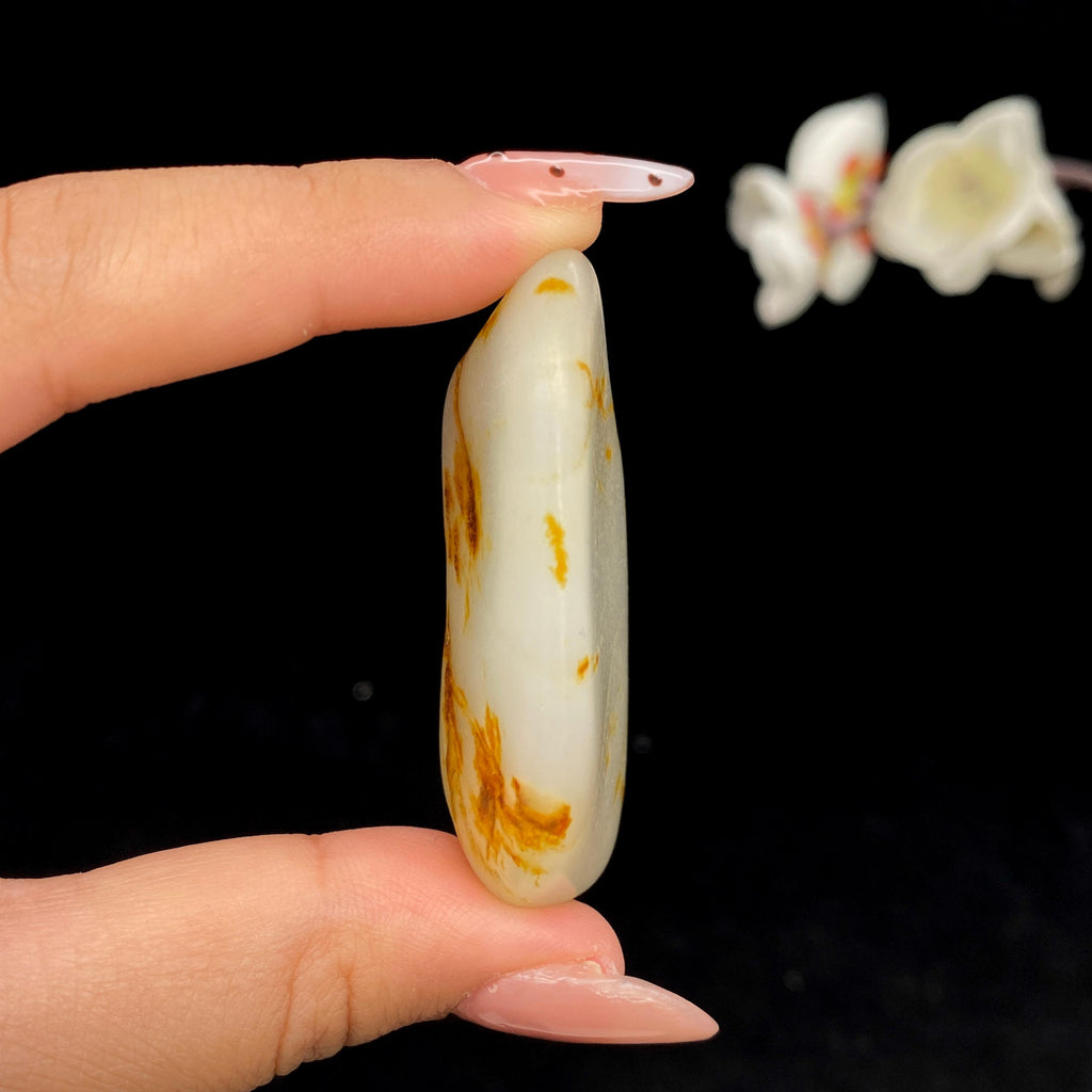 和田玉-黄皮籽料手把件（37.4g）