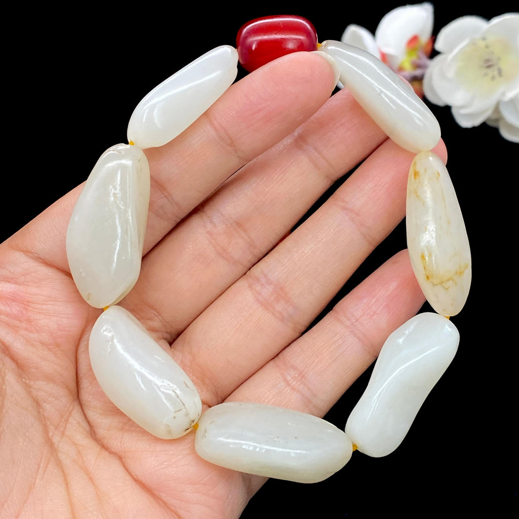 和田玉白玉籽料【精品手串】（60g）