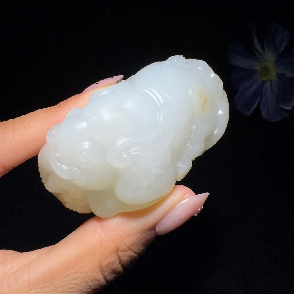 和田玉籽料手把件太平有象（161.7g）