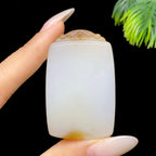 和田玉白玉糖白无事牌（42.3g）
