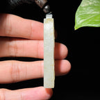 和田玉籽料洒金皮山水牌（23.6g）