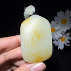 和田玉籽料平安无事牌（51.4g）