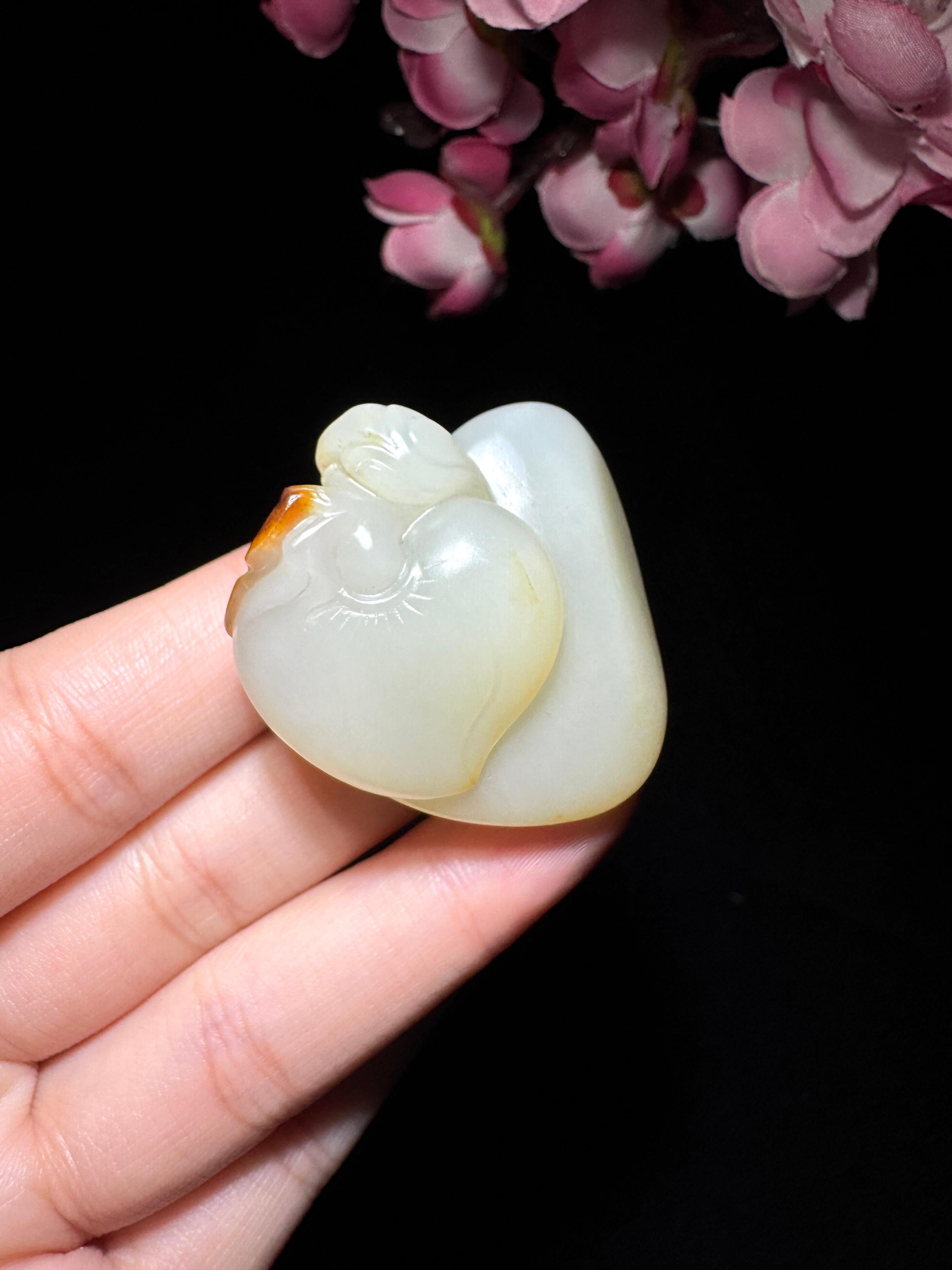 和田玉籽料白玉如意挂件（44.6g）