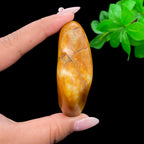 和田玉黄沁皮籽料手把件（96.9g）