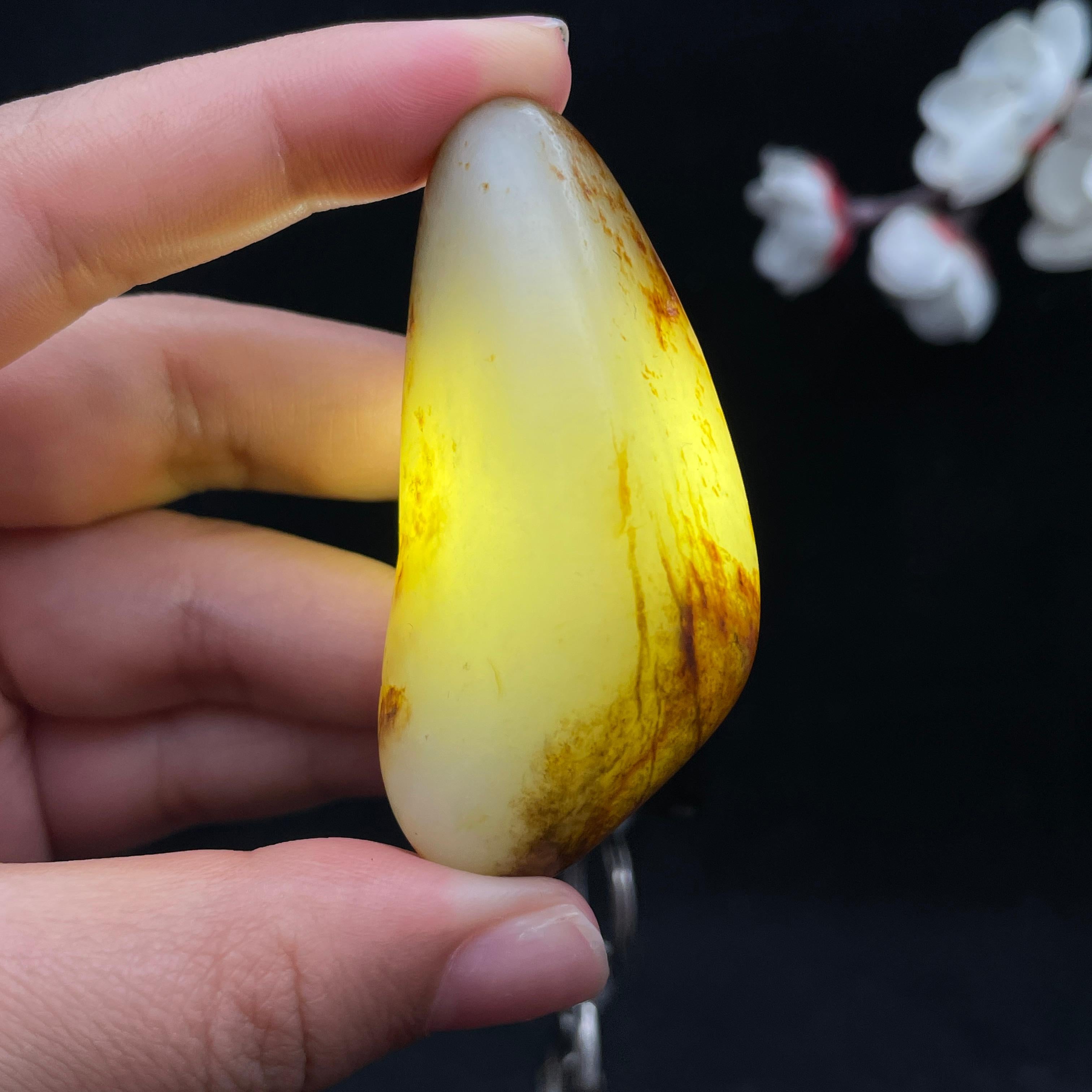 和田玉聚黄皮籽料（43.7g）