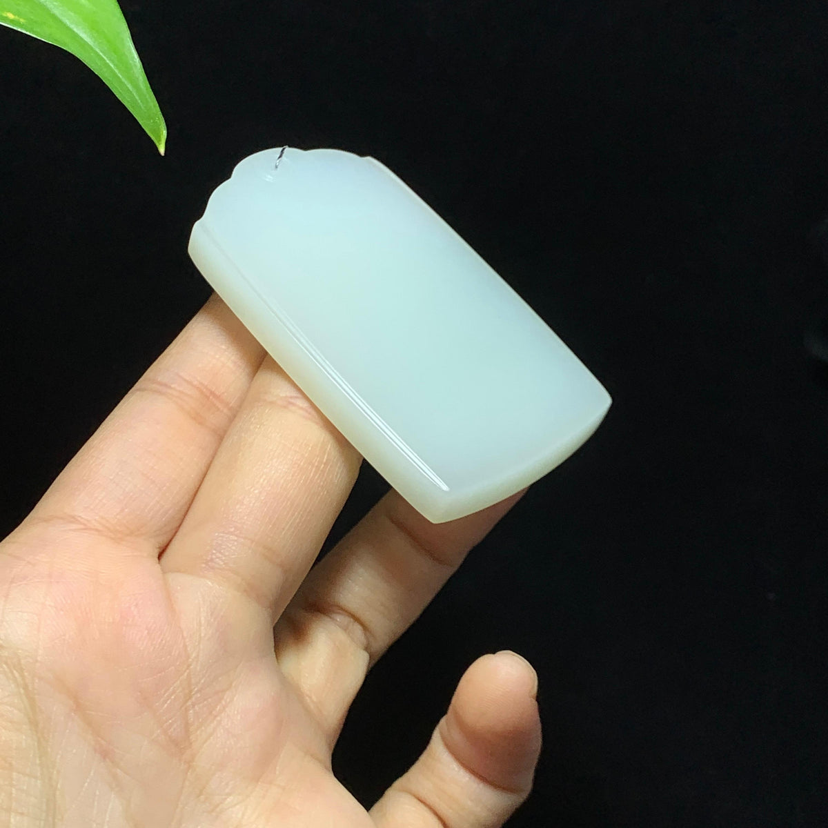 和田山料白玉无事牌挂件（54.5g）