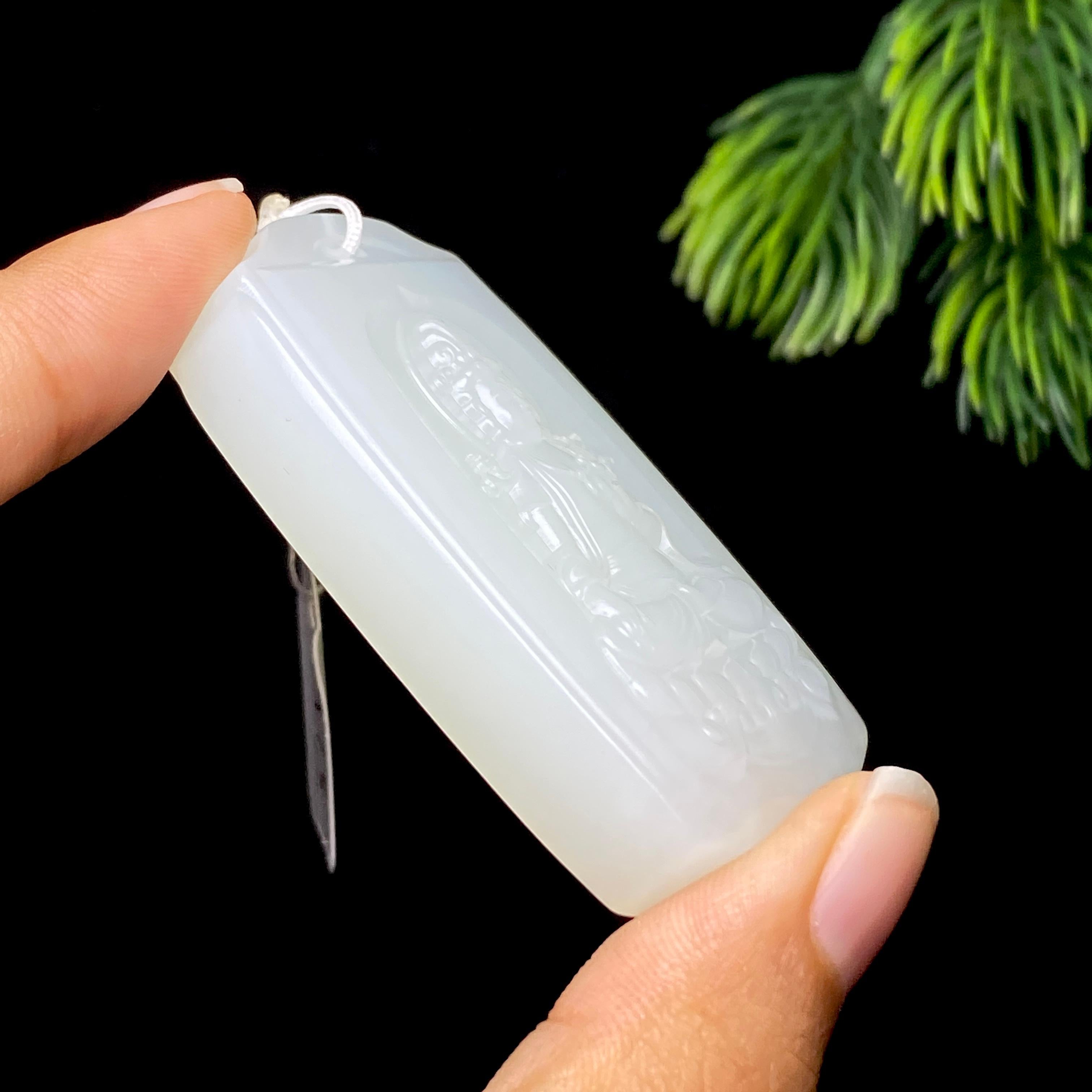 和田玉白玉观音（53.9g）
