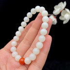 和田玉白玉 米达料【圆珠手串】（18.5g）