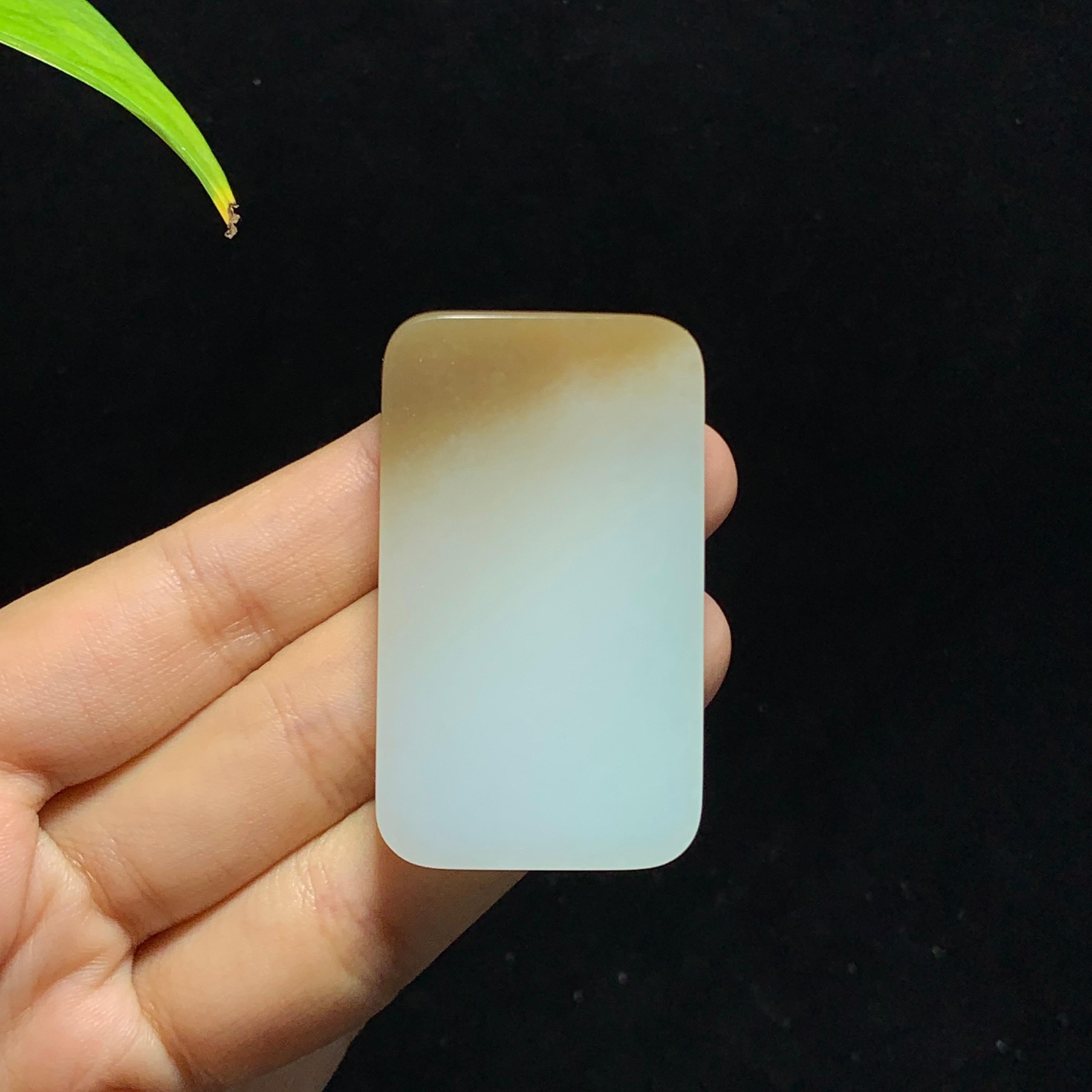 和田山料糖白玉无事牌挂件（37.2g）