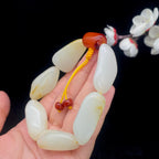 和田玉洒金皮籽料【精品手串】（80.2g）