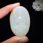 精品和田玉籽料挂件大势至菩萨（55.4g）