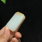 和田山料糖白玉无事牌挂件（37.8g）