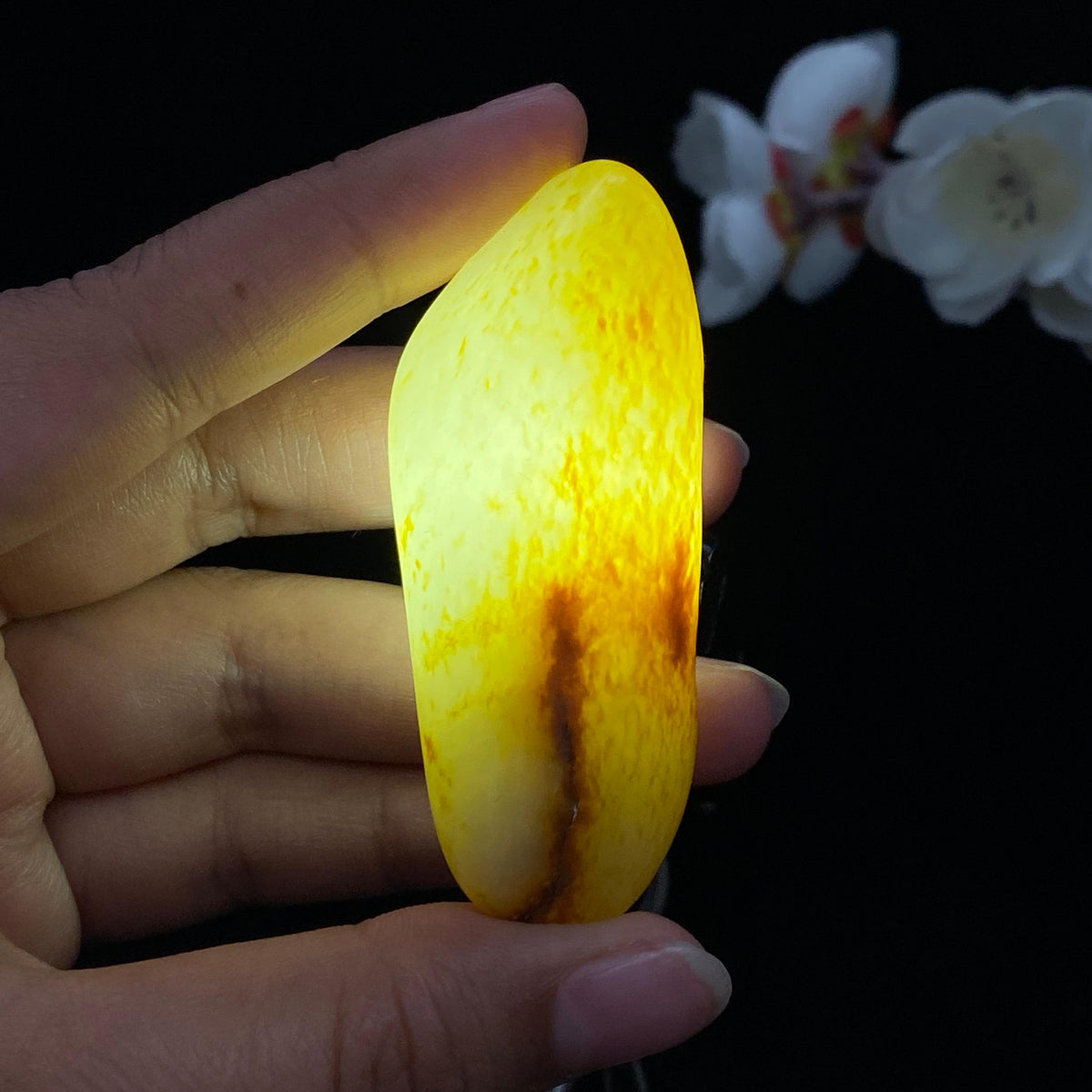 和田玉洒金皮籽料大挂件（51.3g）