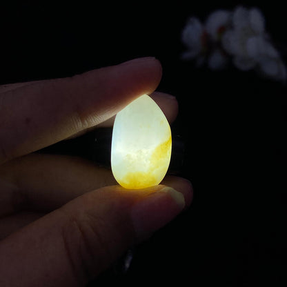 和田玉黄皮籽料戒面籽（5.3g）
