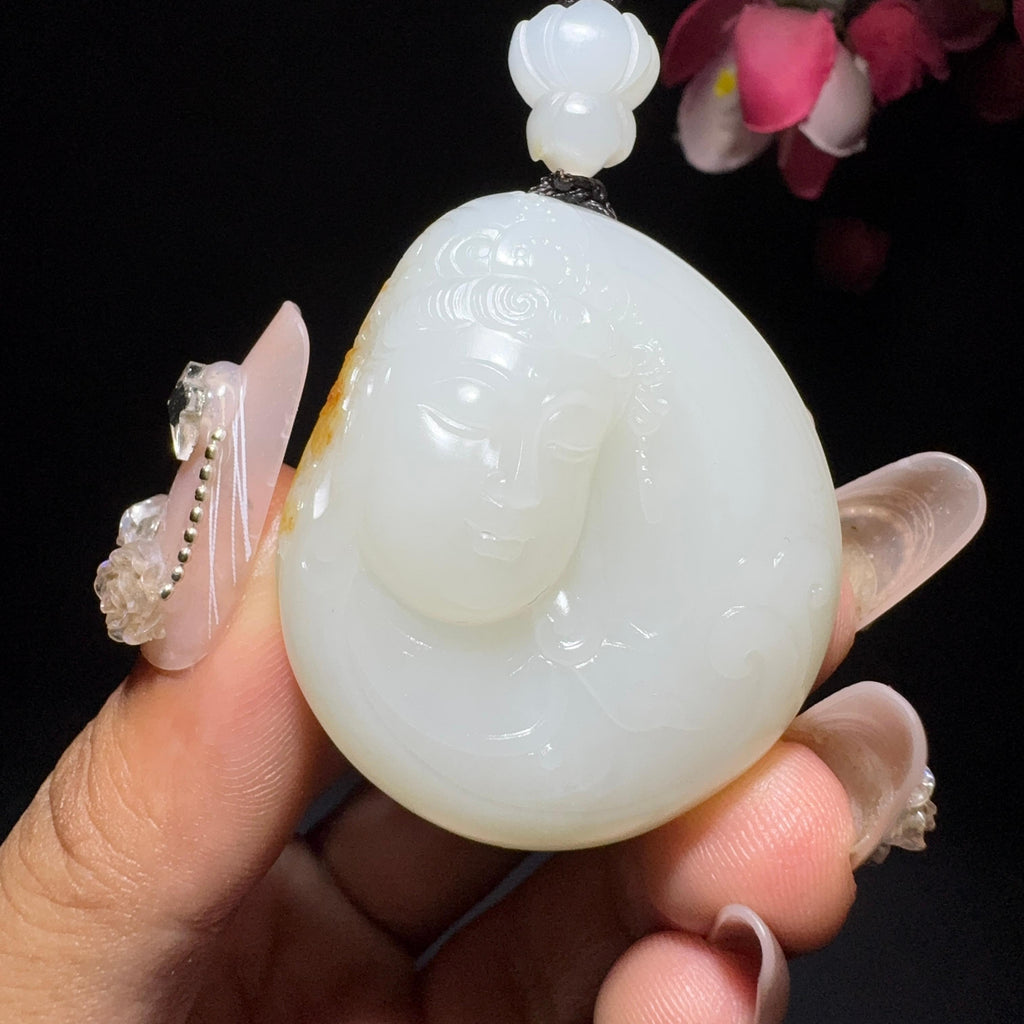 和田玉籽料观音挂件（42.1g）