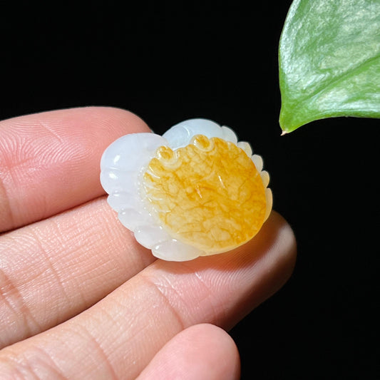 和田玉籽料洒金皮八方来财螃蟹挂件（8.6g）